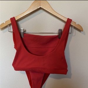 Beach Riot Bikini Set Small Red